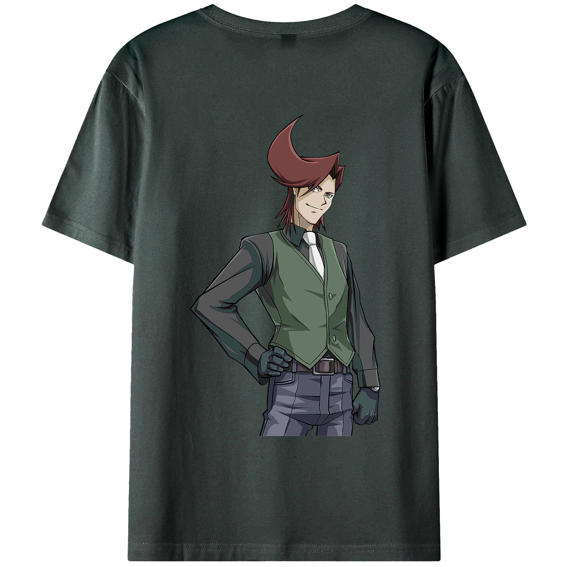 （画像用） 遊☆戯☆王 Yu-Gi-Oh! 綿100％ メンズ半袖Tシャツ（バックプリント） 通気性